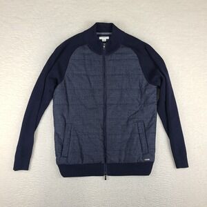 BRAX Sweater Mens Medium Blue‎ Navy Full Zip Jacket Coat JORIS
